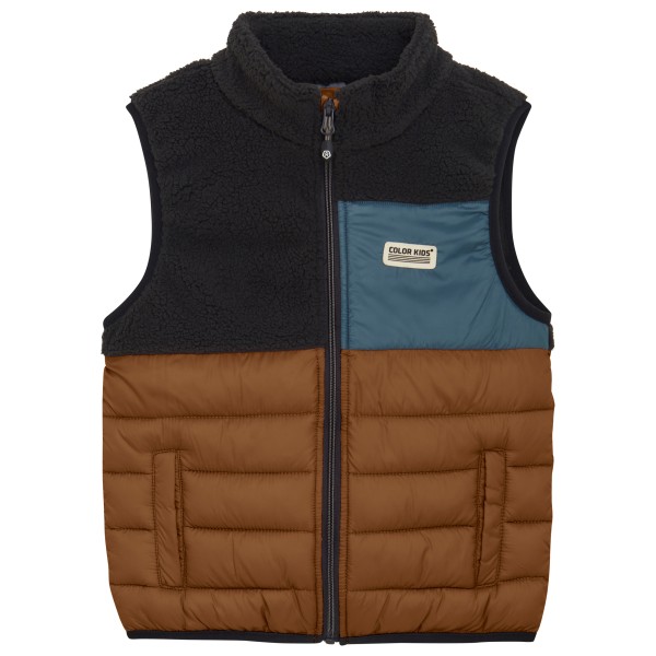 Color Kids - Kid's Fleece Waistcoat With Quilt - Fleeceweste Gr 80 braun/schwarz von color kids