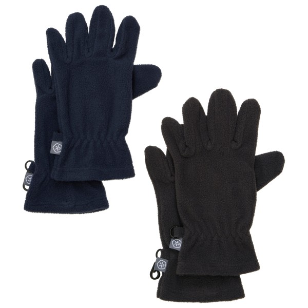 Color Kids - Kid's Gloves Fleece 2 Pair Set - Handschuhe Gr 8-10 Years schwarz/blau von color kids