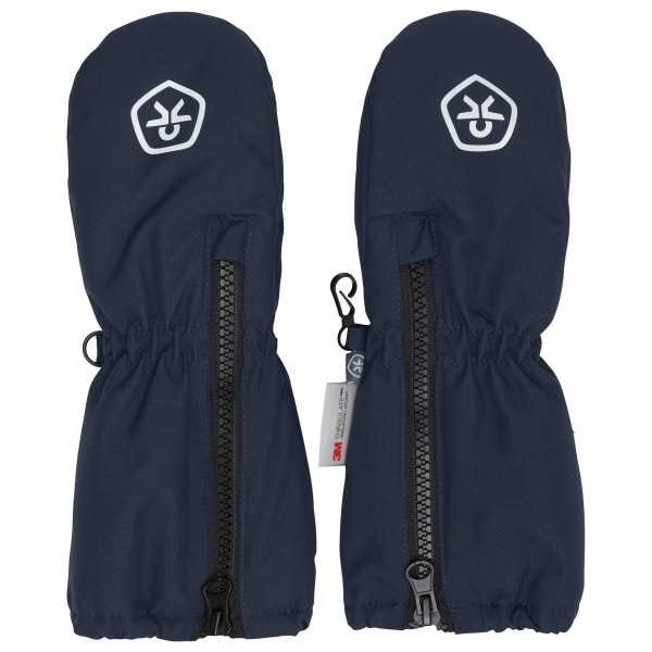 Color Kids - Kid's Mittens Long with Zipper - Handschuhe Gr 0-1 Years blau von color kids