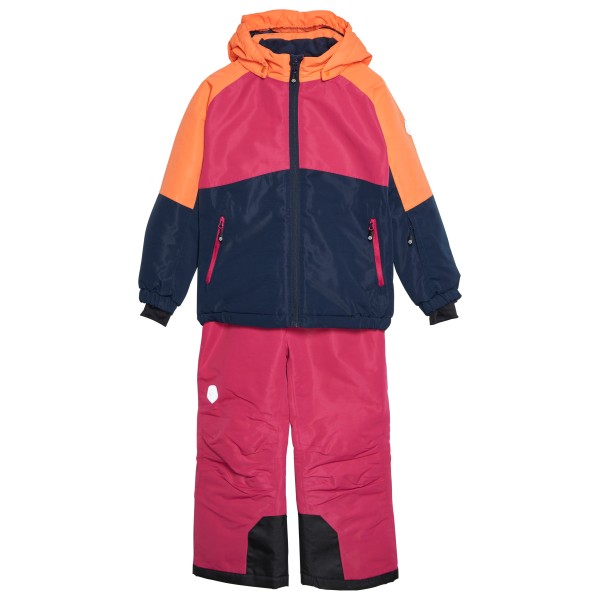 Color Kids - Kid's Ski Set Colorblock - Skijacke Gr 152 rosa von color kids