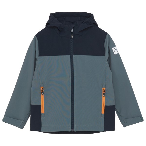 Color Kids - Kid's Softshell Colorblock - Softshelljacke Gr 164 grau von color kids