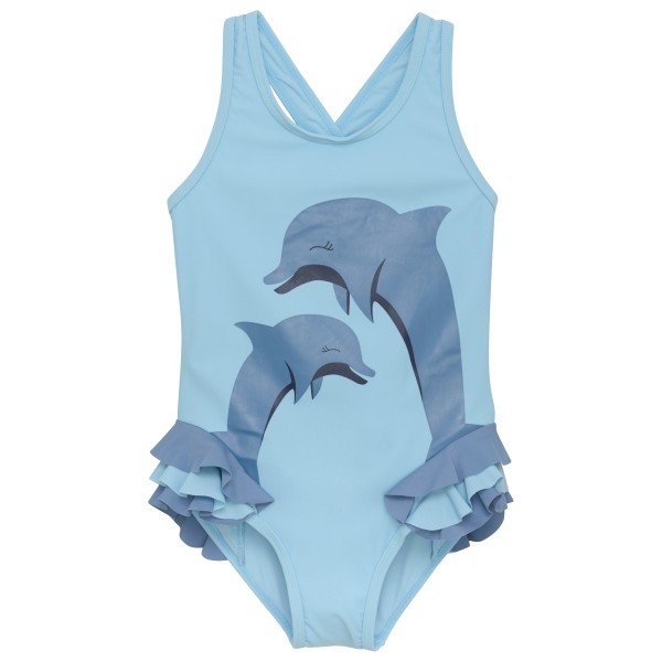 Color Kids - Kid's Swimsuit with Application - Badeanzug Gr 116 blau von color kids