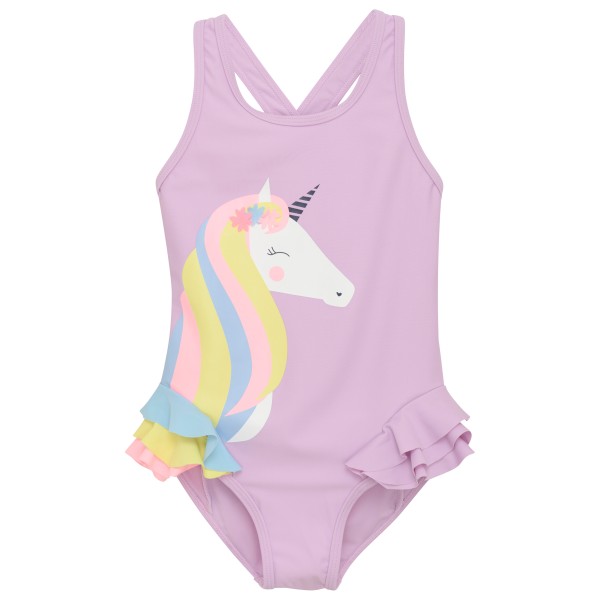 Color Kids - Kid's Swimsuit with Application - Badeanzug Gr 92 lila von color kids