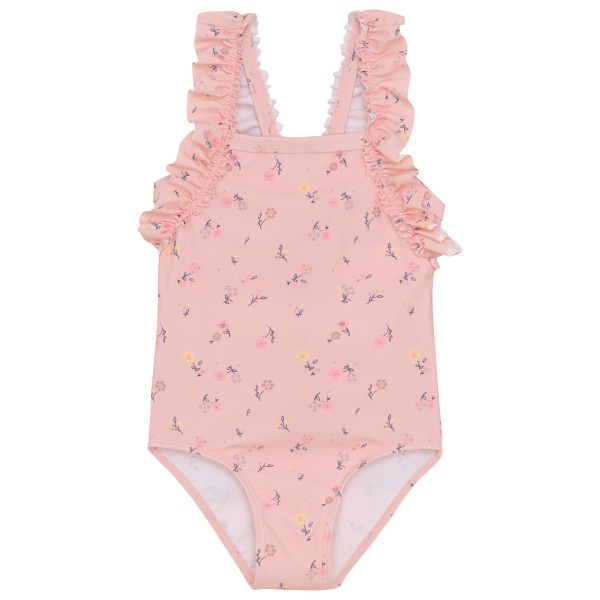 Color Kids - Kid's Swimsuit with Frills AOP - Badeanzug Gr 128 rosa von color kids