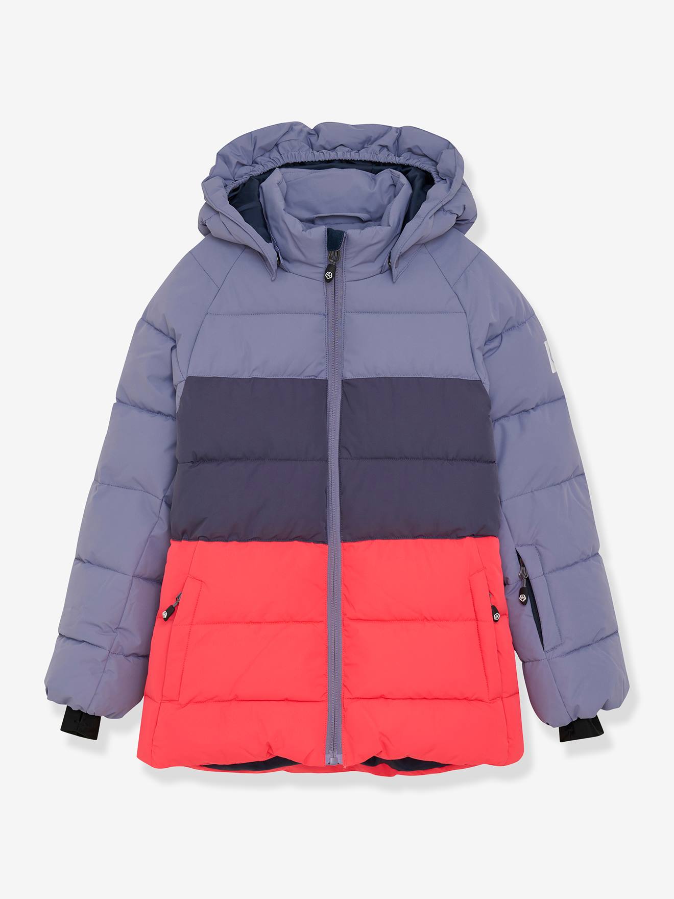 Skijacke gesteppt mit Farbblock und abnehmbarer Kapuze Mädchen COLOR KIDS lila Skijacke gesteppt mit Farbblock und abnehmbarer Kapuze Mädchen COLOR KIDS lila von color kids
