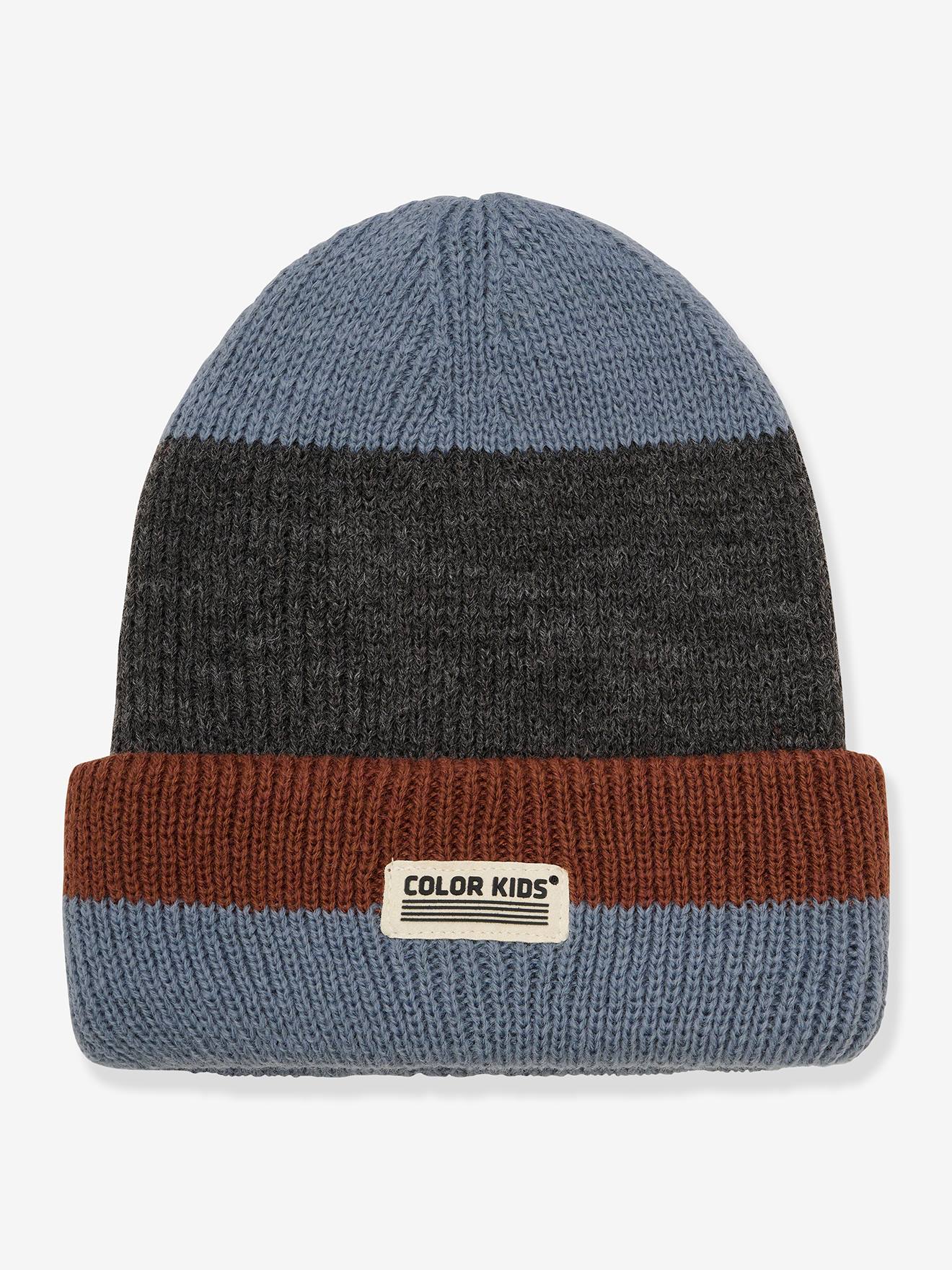 Strickmütze Kontraststreifen Kinder COLOR KIDS von color kids