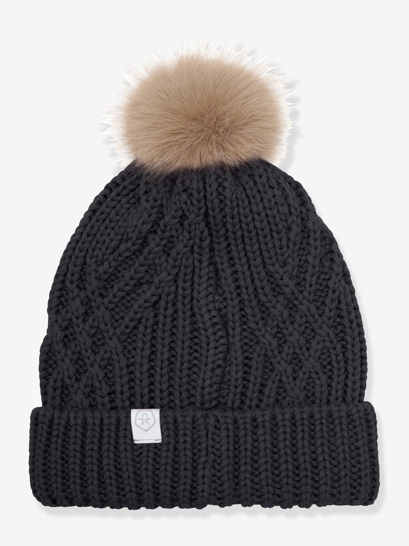 Strickmütze mit Kunstfell-Bommel Kinder COLOR KIDS von color kids