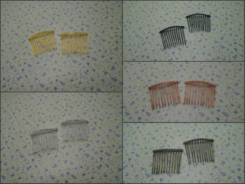 12 Zähne Metall Haar Draht Kamm Stirnband Rohling , Kopf Band Haarspange Clip Accessoire Haarband Hochzeit Schmuck Diy Findes Bh0025 von color4yourlife