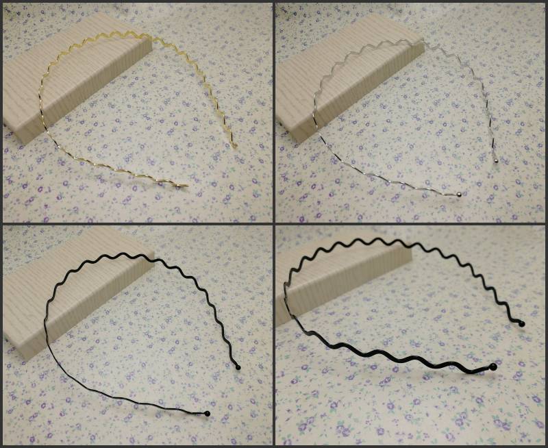 3 Mm Breite Metall Gewellt Stirnband Blank, Haar Kopfband Haarspange Clip Kamm Tiara Haarband Schmuck Finden Gold Silber Schwarz Farbe Bh0012 von color4yourlife