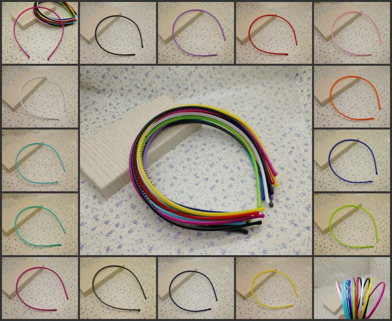 4 Mm Breite Kunststoff Haarreif Rohling, Mix Farbe Kopfband Haarspange Band Kamm Tiara Schmuck Accessoire Haarband, Bh0001 von color4yourlife