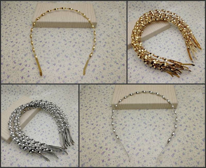 5 Mm Breite Metall Twist Gewellt Stirnband Rohling , Haar Kopf Band Haarspange Clip Kamm Tiara Haarband Schmuck Finden Gold Silber Farbe Bh0013 von color4yourlife