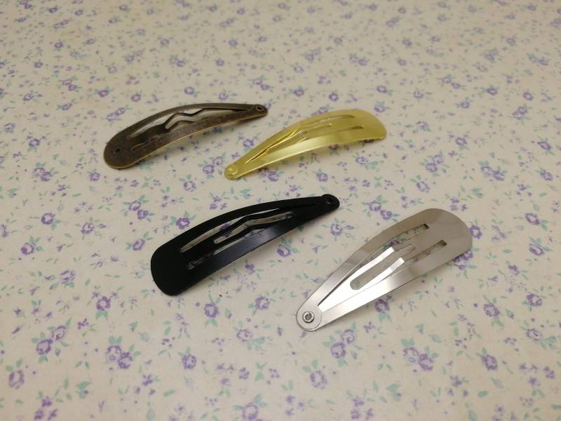 50 Mm Länge Metall Snap Haarspange, Kopfclip Zubehör Pin Handgemachte Schmuck Machen Finden, Gold Silber Schwarz Antike Bronzefarbe Bh0110 von color4yourlife
