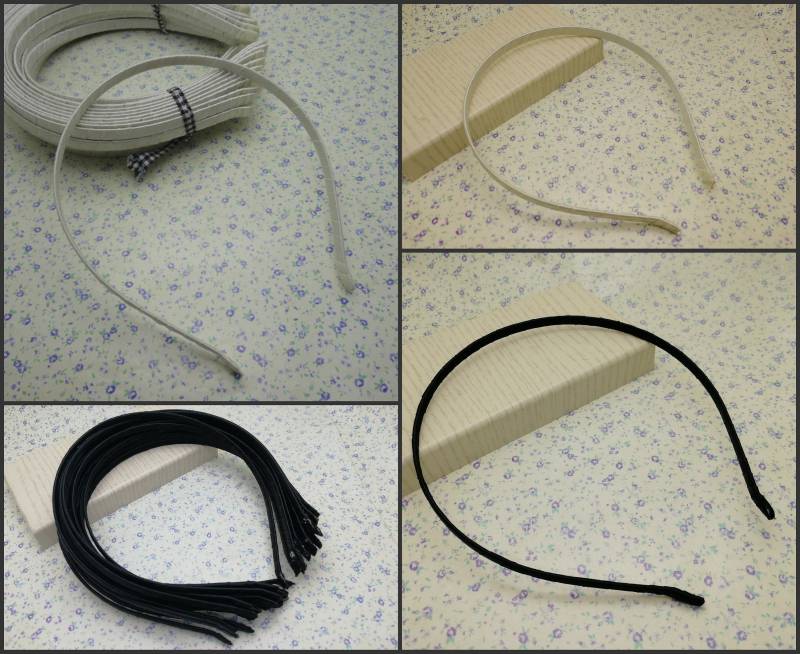 7 Mm Breite Satinierte Metall Haarreif Rohling , Haar Kopfband Haarspange Clip Kamm Tiara Haarband Finden Schwarz Weiß Farbe Bh0010 von color4yourlife