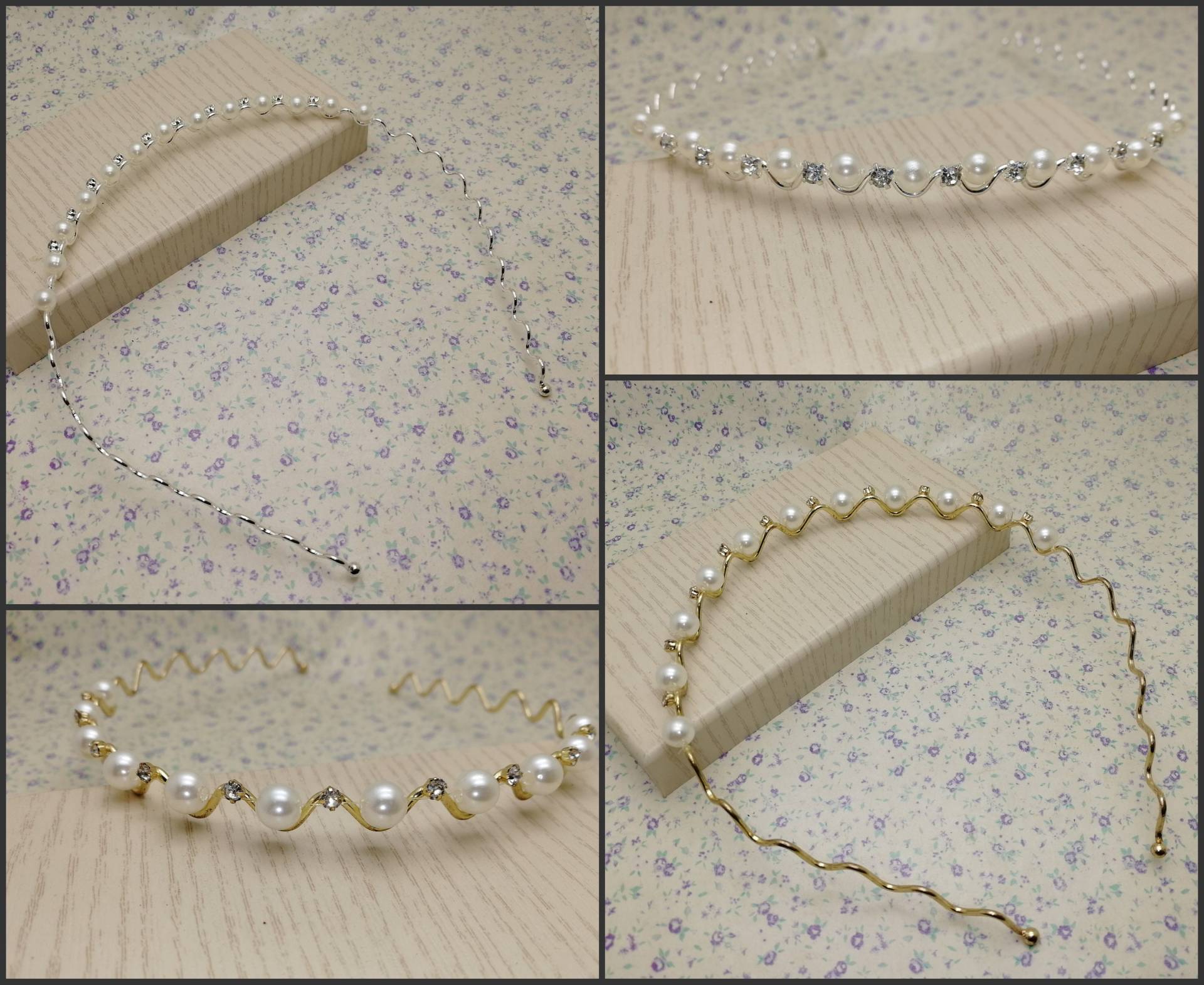 Kunstperle Kristall Stirnband, Braut Hochzeit Brautjungfer Diamante Tiara Swarovski Haar Kopfband Haarspange Schmuck Haarband Bh0008 von color4yourlife