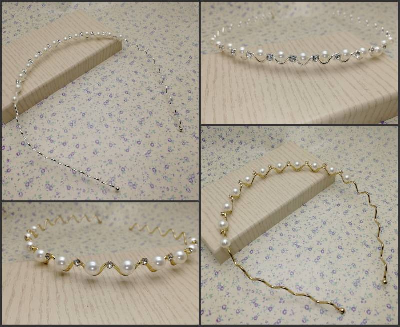 Kunstperle Kristall Stirnband, Braut Hochzeit Brautjungfer Diamante Tiara Swarovski Haar Kopfband Haarspange Schmuck Haarband Bh0008 von color4yourlife