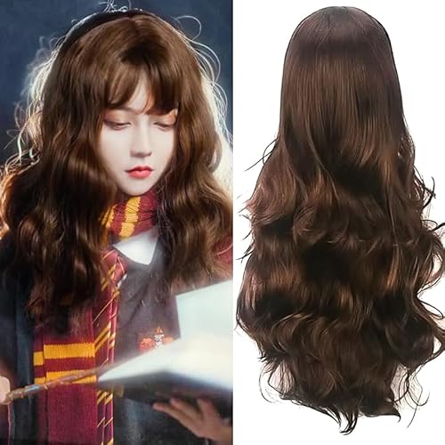 Colorfulpanda Cosplay Perücke Braun Damenperücke Lang Gewellt Locken Perücken Wigs für Frauen Alltag Anime Cosplay Kostümparty Halloween Karneval von colorful panda