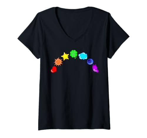 Damen Lustiger süßer Regenbogen T-Shirt mit V-Ausschnitt Damen Lustiger süßer Regenbogen T-Shirt mit V-Ausschnitt von colorful rainbow