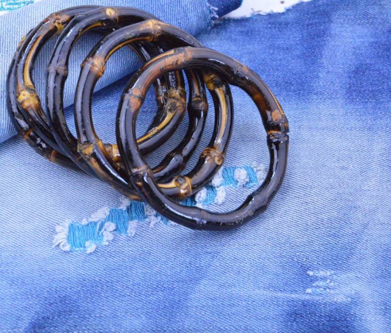 2 Stück Bambusarmbänder, Natürliches Bambusarmband, Große Bambuskreise 2 Stück Bambusarmbänder, Natürliches Bambusarmband, Große Bambuskreise von colourribbonshop