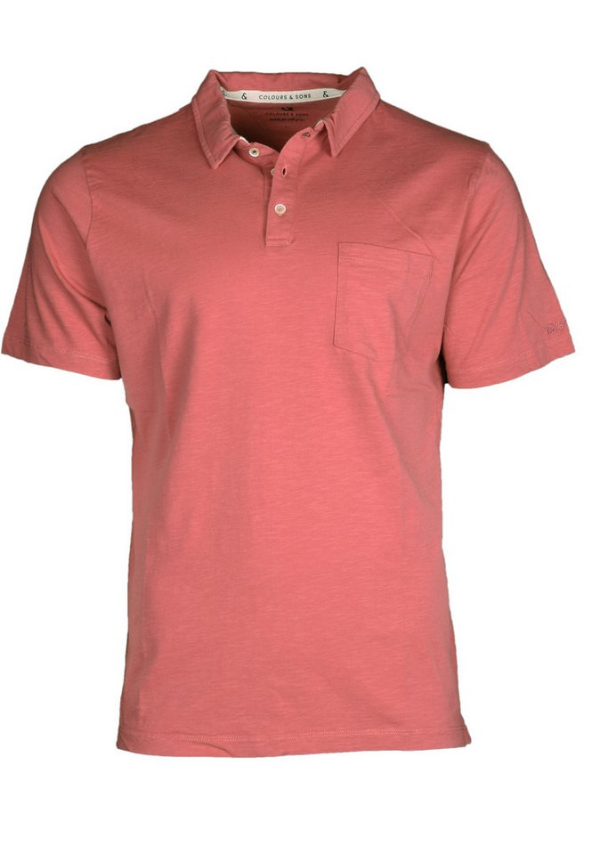 colours & sons Poloshirt Colours & Sons Herren Polo Slub L (1-tlg) von colours & sons