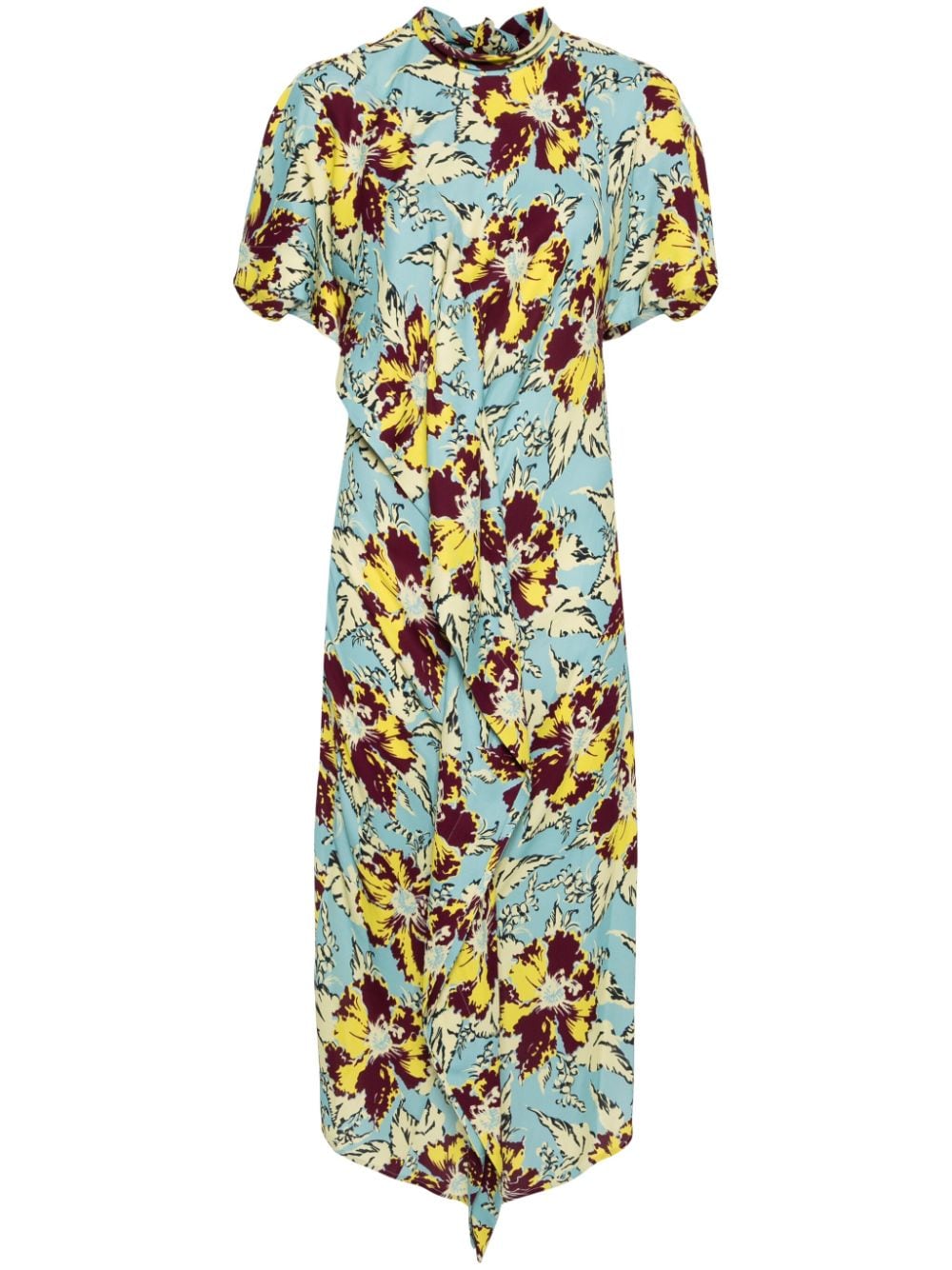 colville Midikleid mit Blumen-Print - Blau von colville