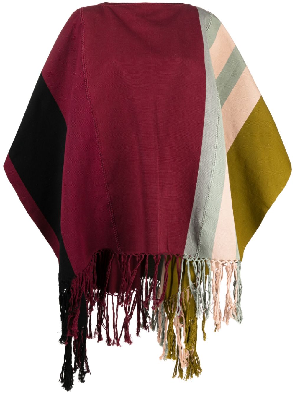 colville Gestreifter Poncho - Rot von colville