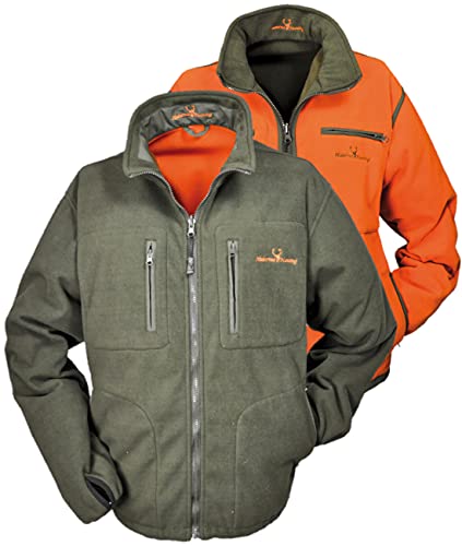 .com Hubertus® Wende-Fleecejacke Helsinki Warn-Wendefleecejacke, oliv/orange (Oliv (Grün), numeric_64) von .com