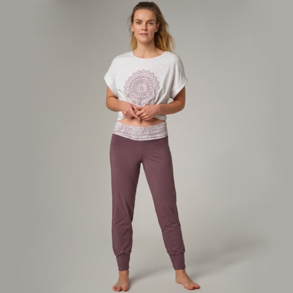 comazo|earth Fairtrade Yoga Hose lang mit Umschlagbund | GOTS zertifiziert von comazo|earth