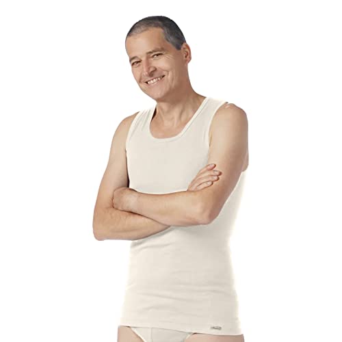 Comazo Earth Herren Unterhemd Bio-Baumwolle, Bio-Natur, Gr. 5 von Comazo