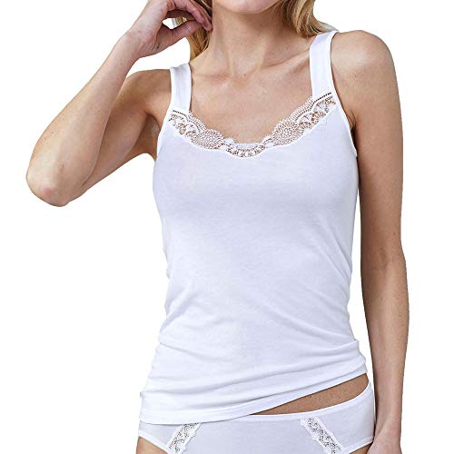 comazo 1-13-1903'1 Damen Trägerhemd 2er-Pack weiche Micro-Modal-Qualität Spitze, Groesse 38, 2X weiß comazo 1-13-1903'1 Damen Trägerhemd 2er-Pack weiche Micro-Modal-Qualität Spitze, Groesse 38, 2X weiß von comazo