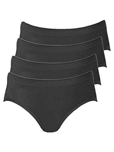 comazo 4er Sparpack Damen Hüftslip 1361912 Gr. 42, schwarz von comazo