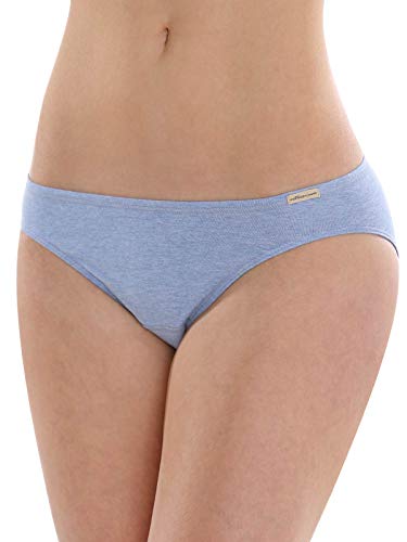 comazo Damen Jazz-Pants Bio-Baumwolle/Elasthan, Blau-Melange, 38 von comazo