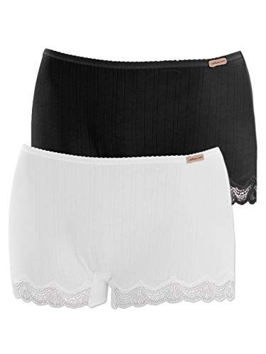 comazo Earth 2er Sparpack Damen Hipster Low Cut, Gr.36, schwarz-Weiss von comazo