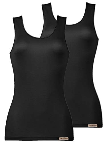 COMAZO Earth 2er Sparpack Damen Unterhemd Achselträger, Gr.36, schwarz COMAZO Earth 2er Sparpack Damen Unterhemd Achselträger, Gr.36, schwarz von Comazo