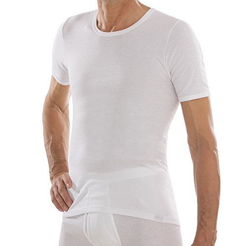 Comazo Herren platin Unterhemd kurzarm Feinripp Größe 5 (M) von Comazo