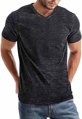 comefohome Herren-T-Shirt, V-Ausschnitt, UK-Grafik-T-Shirt, lässig, kurzärmelig, modisches T-Shirt, cooles T-Shirt, Schwarz , L comefohome Herren-T-Shirt, V-Ausschnitt, UK-Grafik-T-Shirt, lässig, kurzärmelig, modisches T-Shirt, cooles T-Shirt, Schwarz , L von comefohome