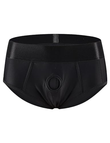 comeondear Herren Sexy Slips Hollow Out Unterwäsche Offene Slips für Männer Gay String Tanga Sissy Briefs Lesbe Dessous Reizwäsche Große Größe Unterhosen S von comeondear