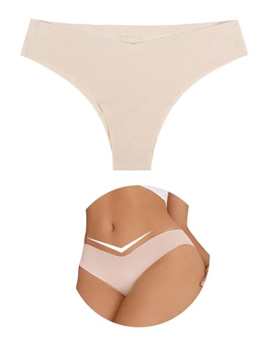 comeondear Slip Damen Nahtlos Hautfarben Sexy Unterwäsche für Frau Mini String Bikini Unterhosen Damen Tanga Große Größen Panty Womens Seamless Thong G String Low Rise Dessous Curvy Hautfarben,S comeondear Slip Damen Nahtlos Hautfarben Sexy Unterwäsche für Frau Mini String Bikini Unterhosen Damen Tanga Große Größen Panty Womens Seamless Thong G String Low Rise Dessous Curvy Hautfarben,S von comeondear