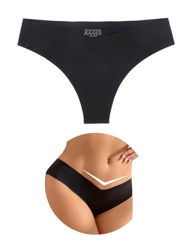 comeondear Slip Damen Nahtlos Schwarz Sexy Unterwäsche für Frau Mini String Bikini Unterhosen Damen Tanga Große Größen Panties Hipster Seamless Thong G String Low Waist Reizwäsche Curvy Schwarz,L comeondear Slip Damen Nahtlos Schwarz Sexy Unterwäsche für Frau Mini String Bikini Unterhosen Damen Tanga Große Größen Panties Hipster Seamless Thong G String Low Waist Reizwäsche Curvy Schwarz,L von comeondear