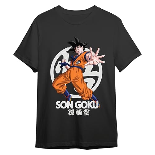 Comic Studio Unisex Dragon Ball Z Offizielles Artikel | Goku | Schwarz | L T-Shirt, L von comic studio