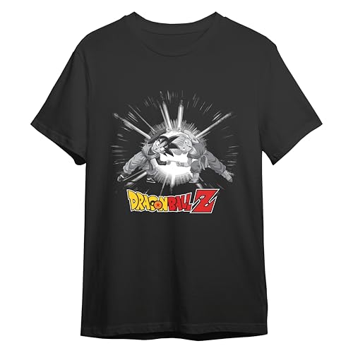 Comic Studio Unisex Dragon Ball Z Offizielles Artikel | Goten & Koffer | Schwarz | L T-Shirt, L von comic studio