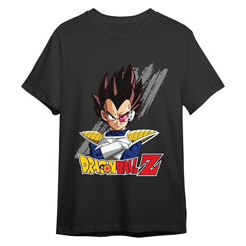 Comic Studio Unisex Dragon Ball Z Offizielles Artikel | Vegeta | Schwarz | XL T-Shirt von comic studio