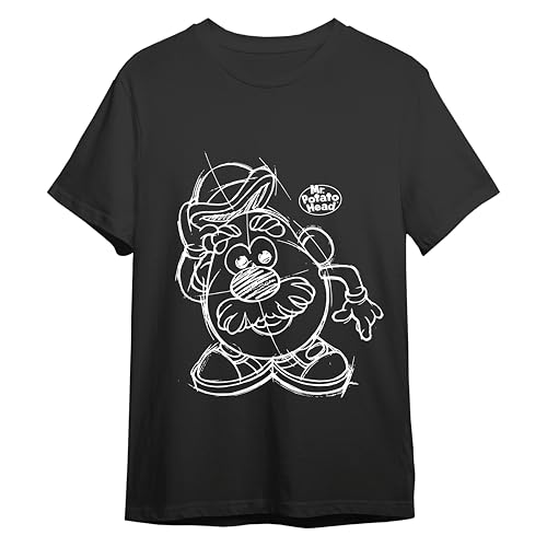 Comic Studio Unisex Herr Kartoffelkopf Offizielles Artikel | Gedruckt Schwarz | XL T-Shirt von comic studio