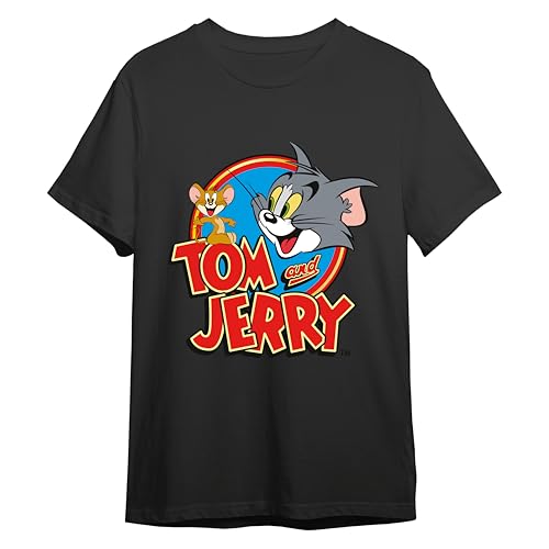 Comic Studio Unisex Tom & Jerry Offizielles Artikel Schwarz | XXL T-Shirt von comic studio