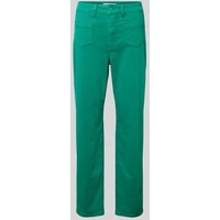 comma Casual Identity Regular Fit Jeans mit aufgesetzten Taschen in Tuerkis, Größe 42 von comma Casual Identity