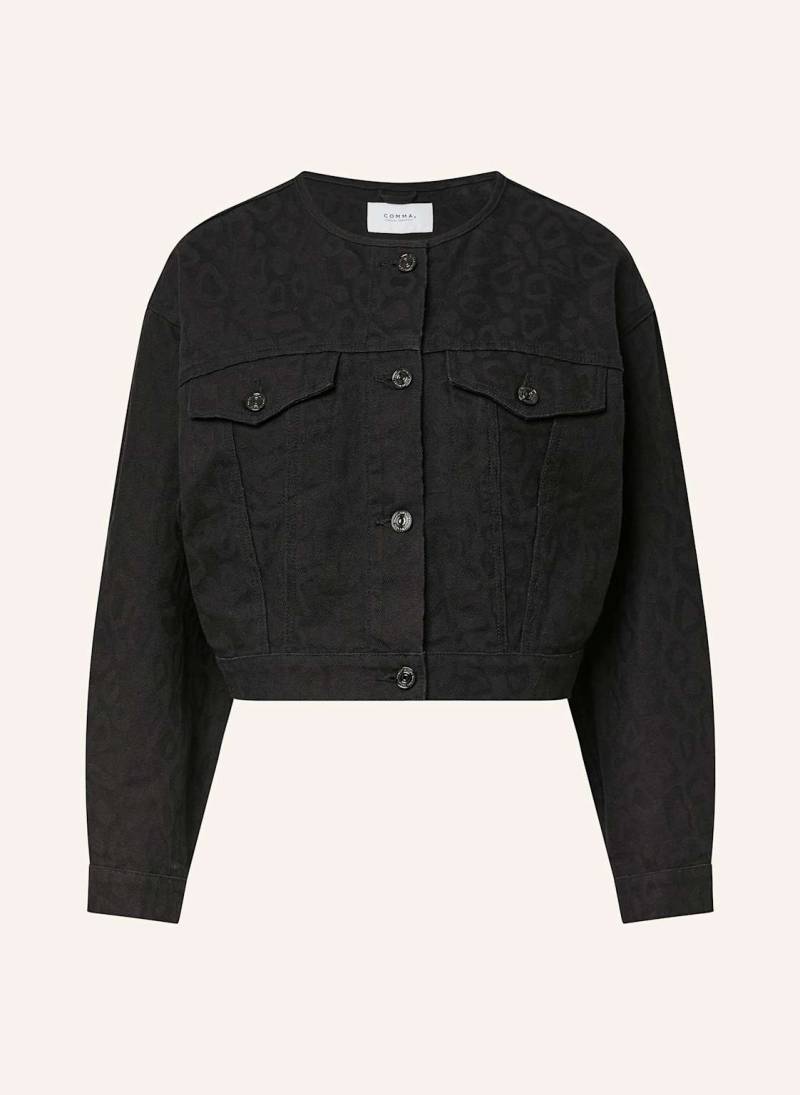 Comma Casual Identity Cropped-Jeansjacke schwarz von comma casual identity