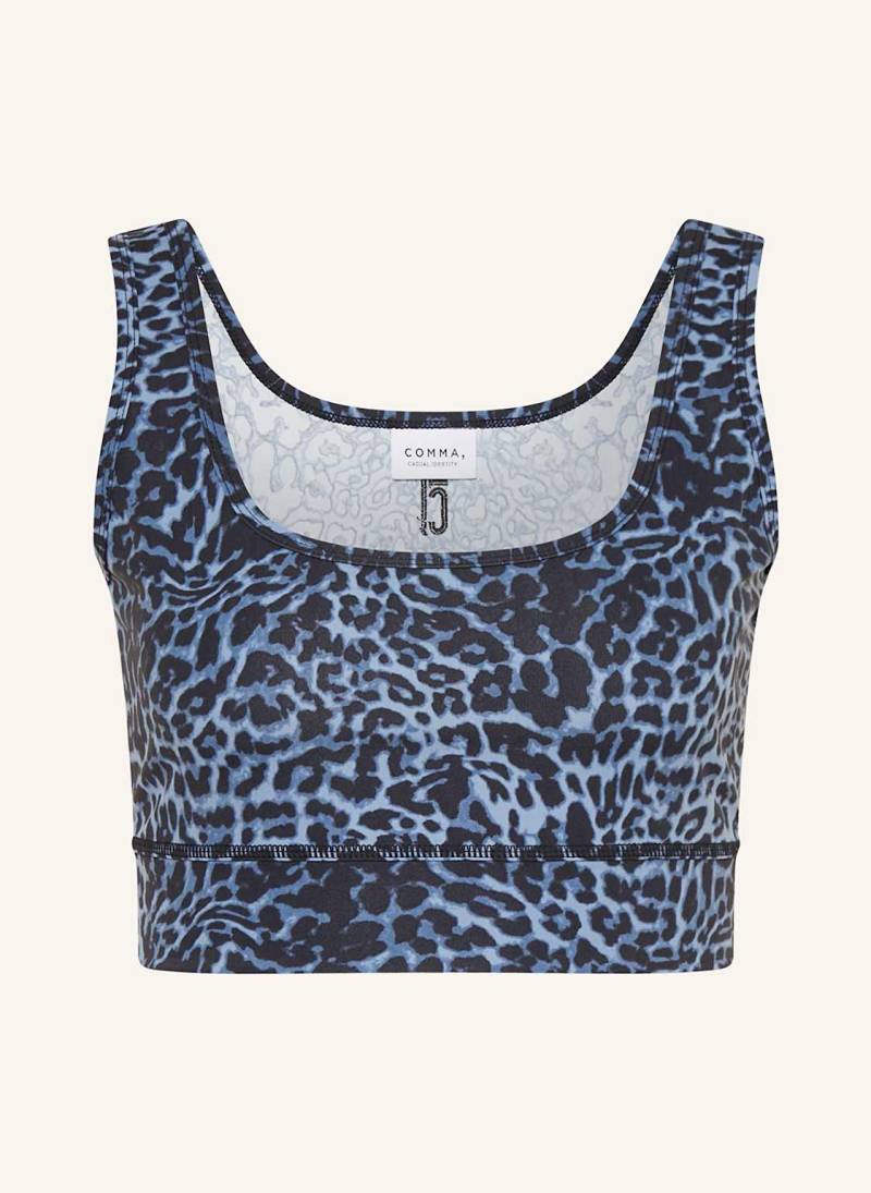 Comma Casual Identity Cropped-Top blau von comma casual identity