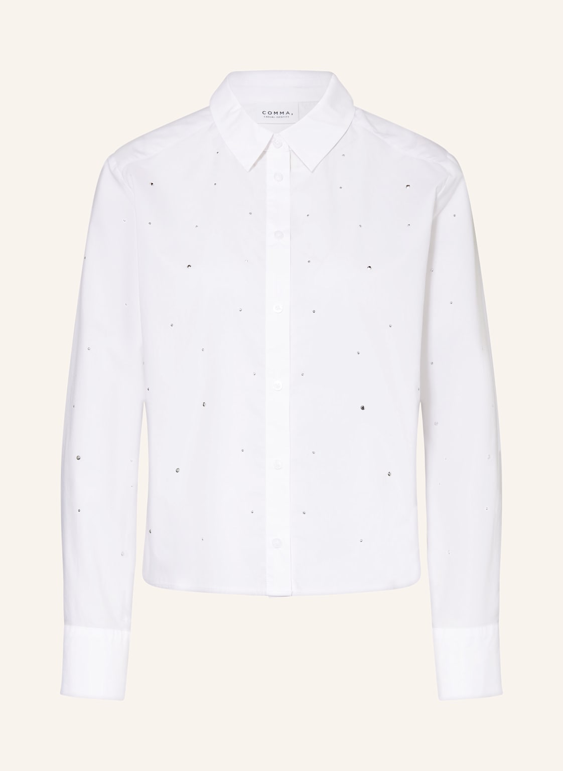 Comma Casual Identity Hemdbluse Mit Schmucksteinen weiss von comma casual identity