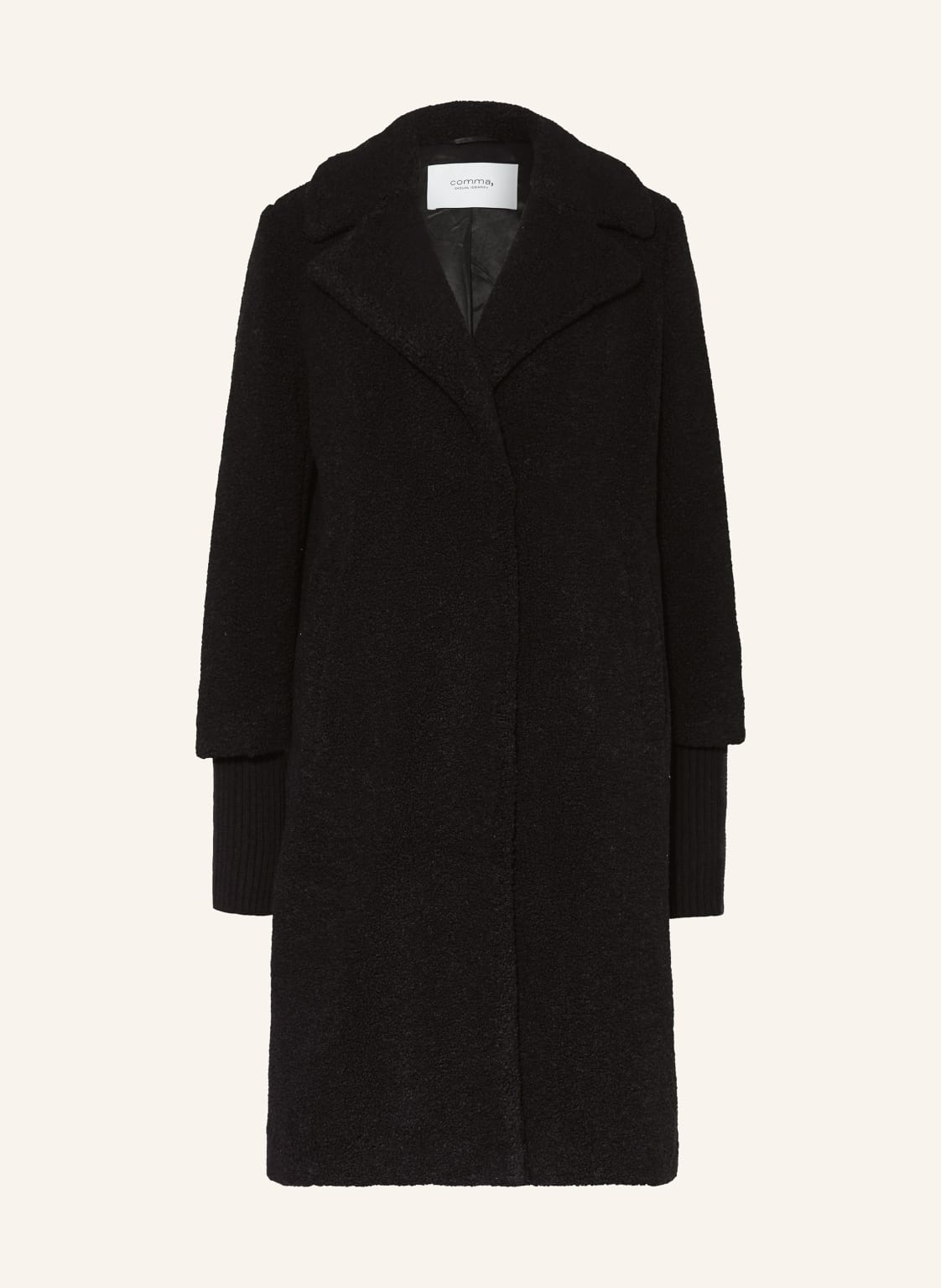 Comma Casual Identity Teddyfell-Mantel schwarz Comma Casual Identity Teddyfell-Mantel schwarz von comma casual identity
