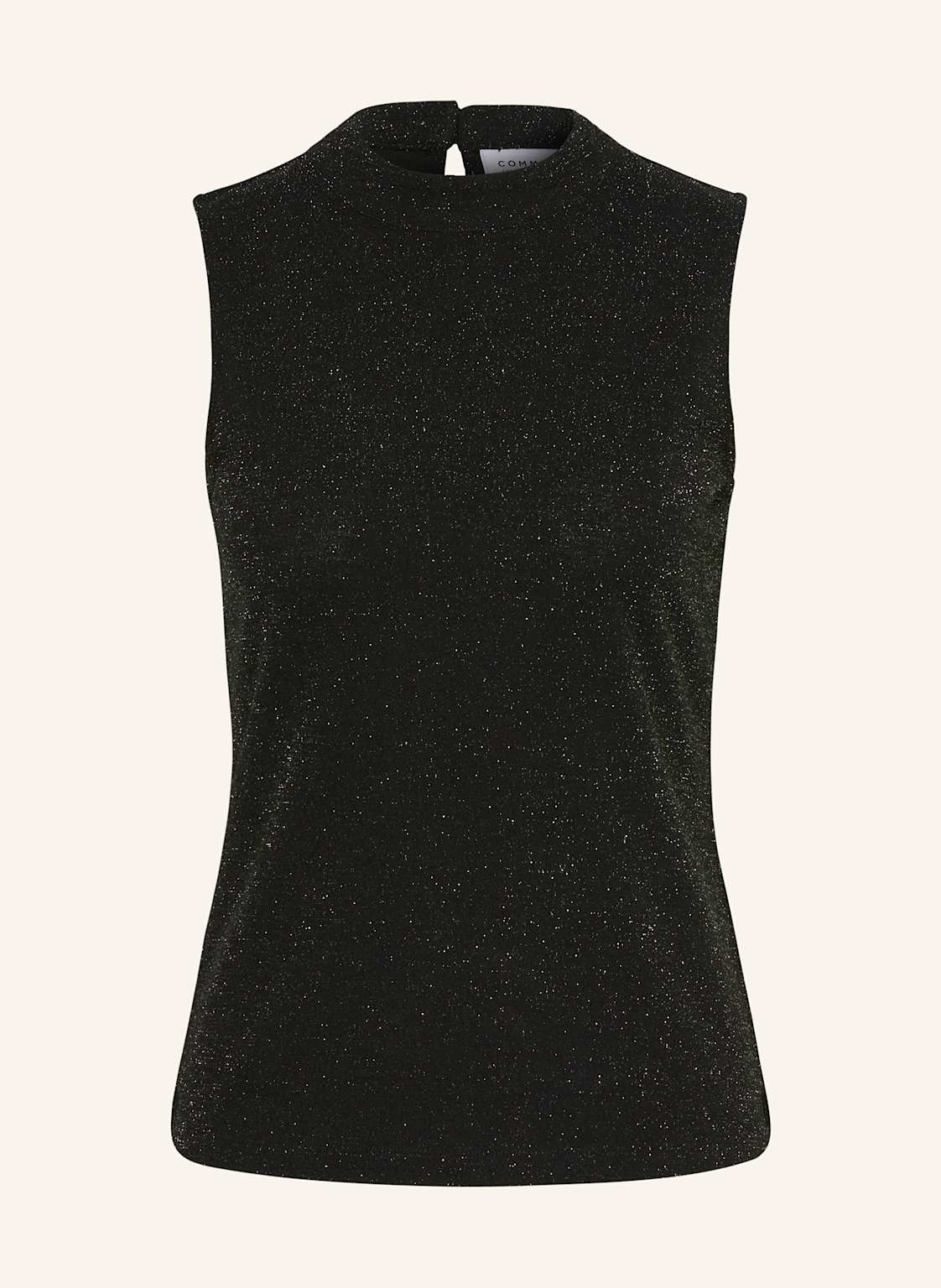 Comma Casual Identity Top Mit Glitzergarn schwarz von comma casual identity