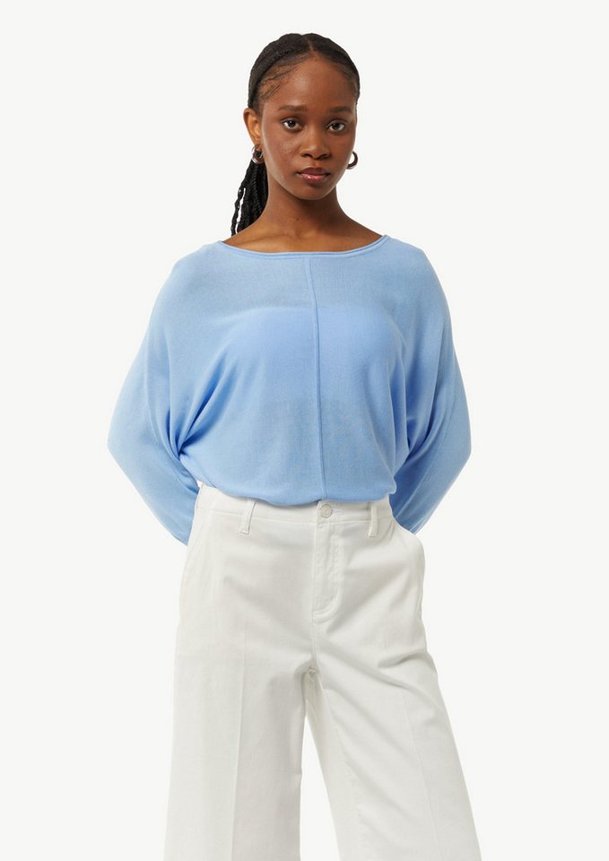 comma casual identity 3/4 Arm-Pullover Oversized-Pullover mit Fledermausärmeln Teilungsnaht von comma casual identity